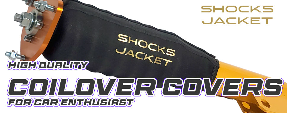 FREE S/H: 12" Shocks Jacket Coilover Cover with YKK™ PU coated zipper (Pair)